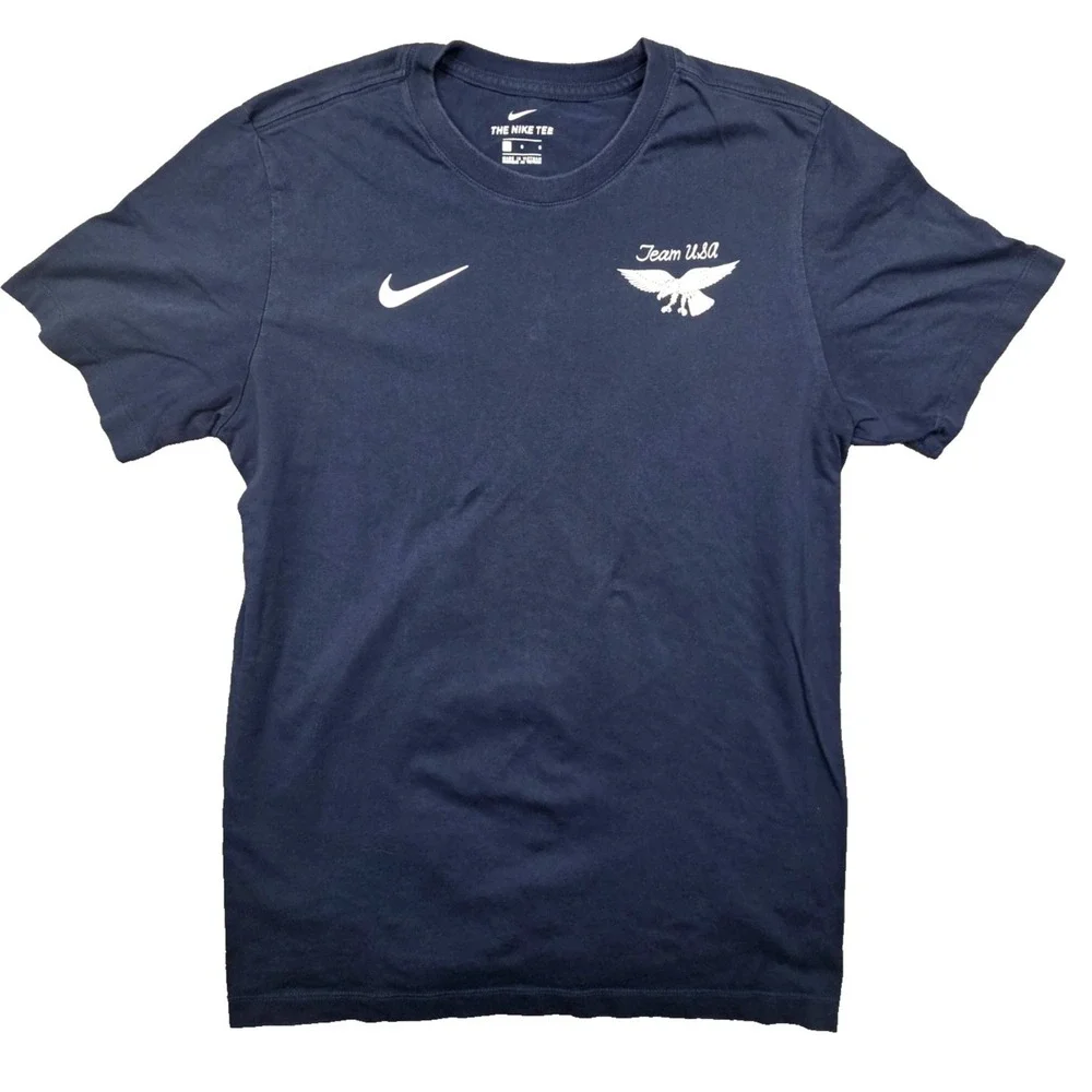 Nike Team USA Tokyo 2020 Olympics Eagle T Shirt Mens Large Navy